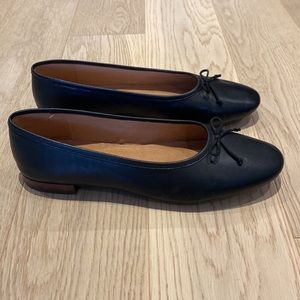 Brand new leather Madewell black ballet flats